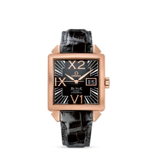 Omega De Ville X2 Co-Axial 35 Big Date Red Gold / Black